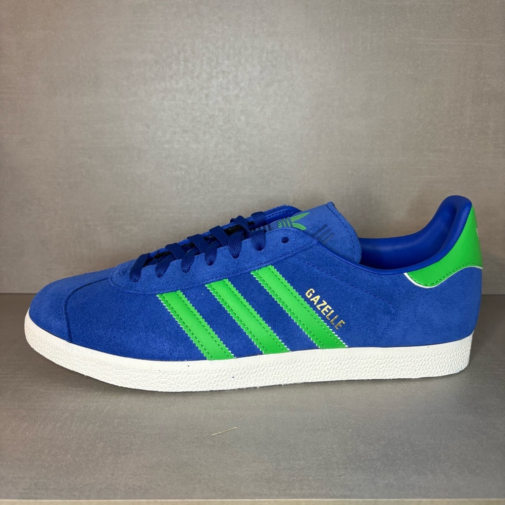 Adidas | NEW! Gazelle Shoes - Royal Blue Energy Green - Mens 11